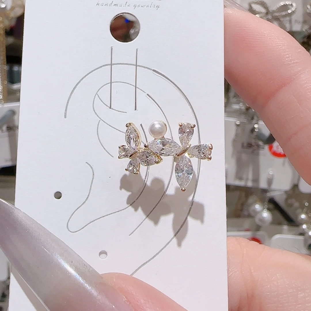 锆石铜合金925银耳环