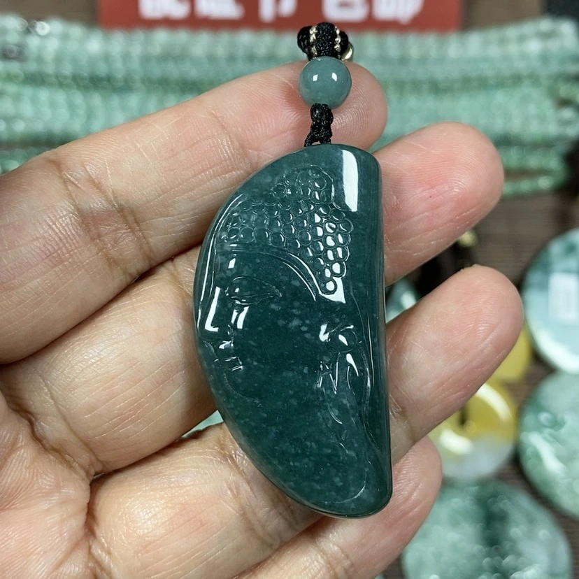【闪购商品】翡翠颈饰未镶嵌玉吊坠翡翠玉佛头牌