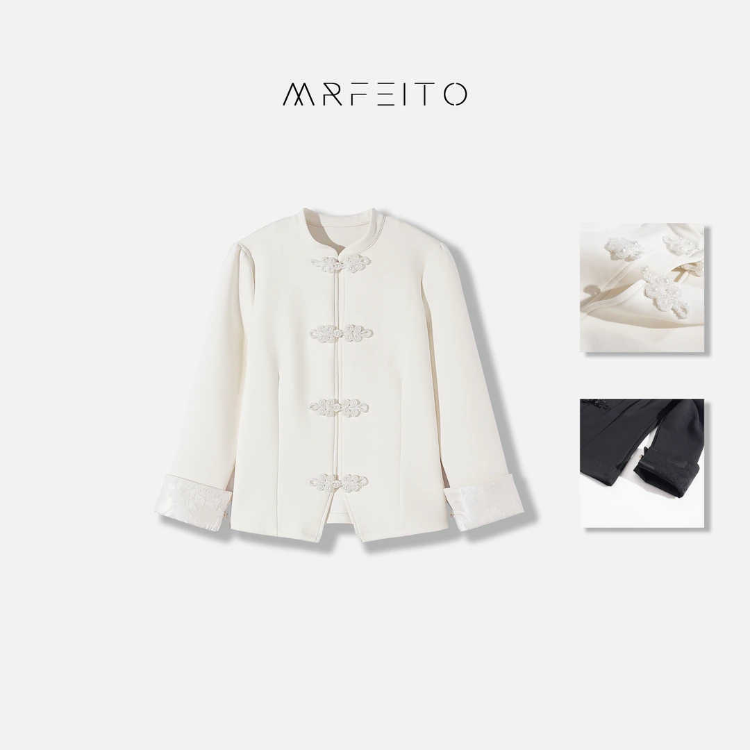 珍珠盘扣女士外套H116W01C23626