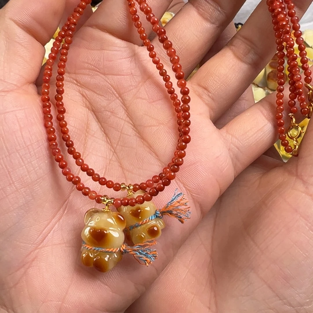 蜜蜡未镶嵌裸石多样性发一条