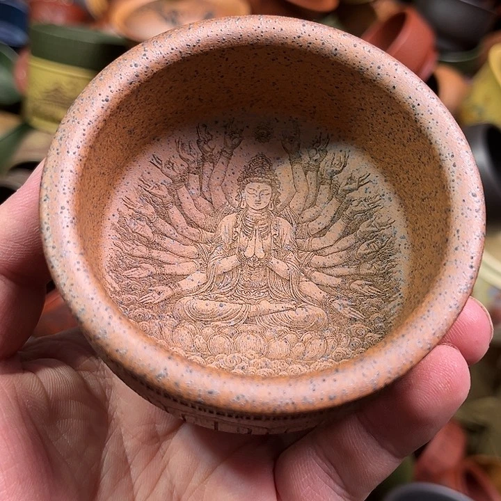 紫砂茶杯全手工紫砂主人杯