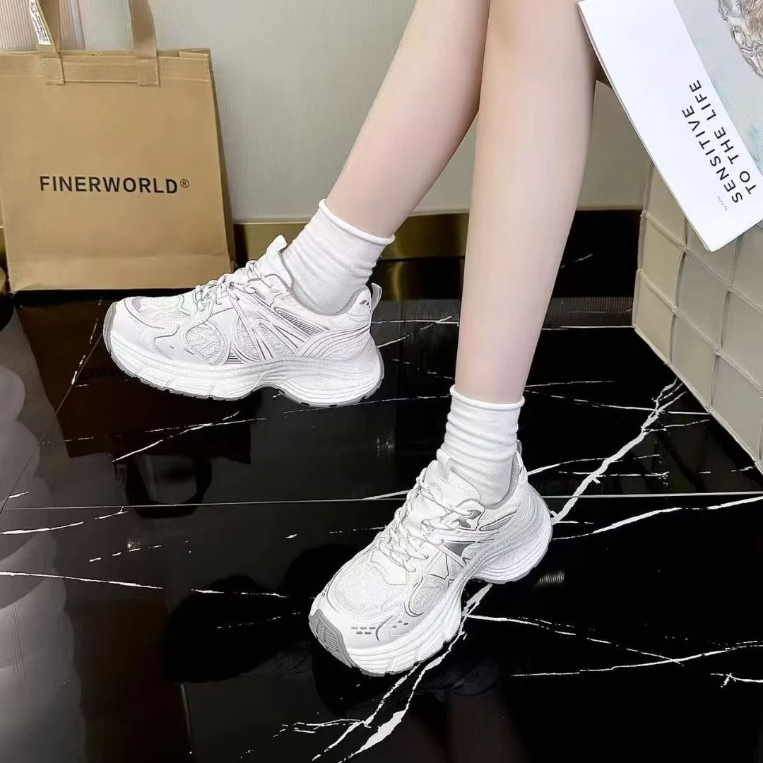 51#D厚底百搭透气时尚运动鞋潮鞋老爹鞋女士网面
