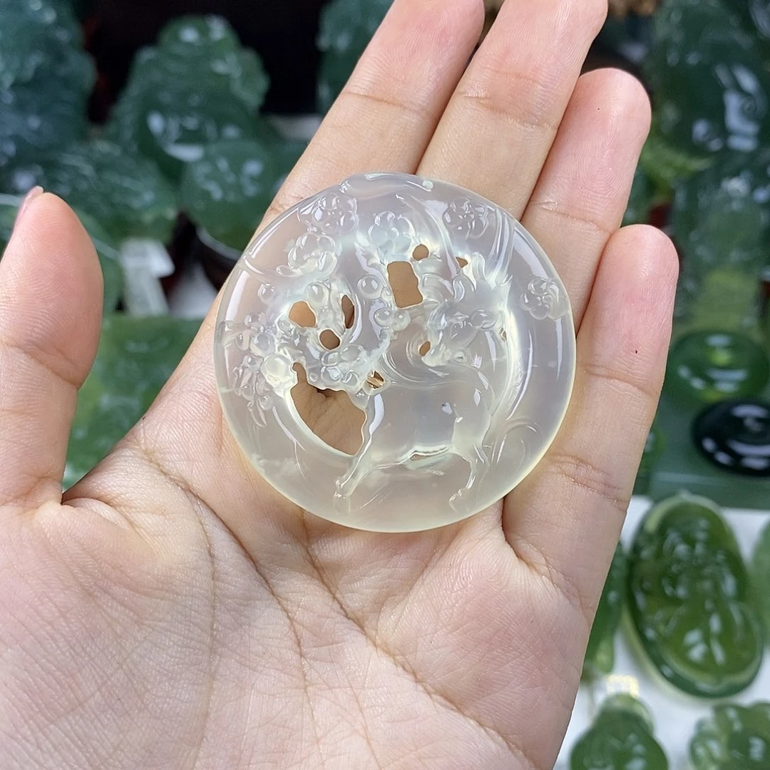 岫玉未镶嵌挂件挂件