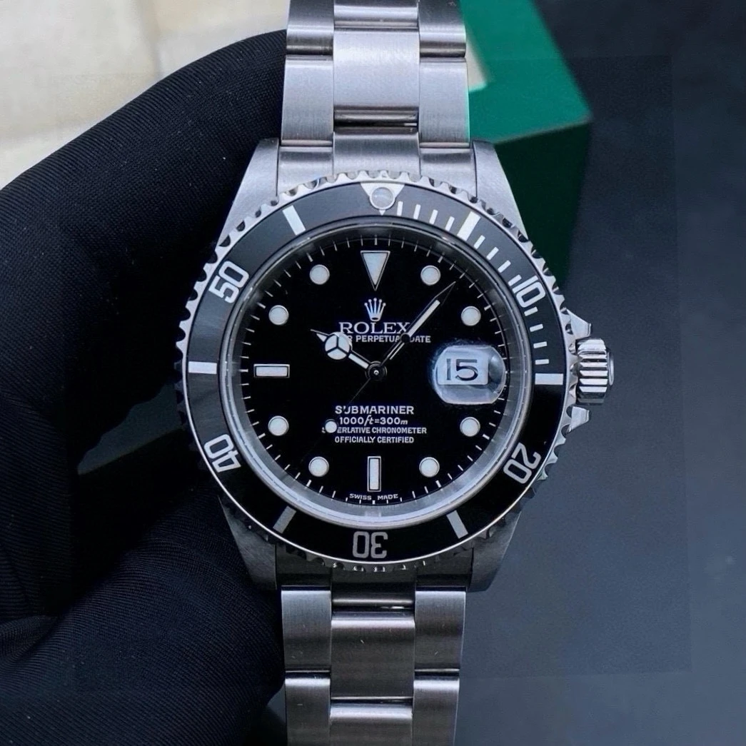 99新 Rolex/劳力士 潜航者16610/黑盘/机械男表/表径40