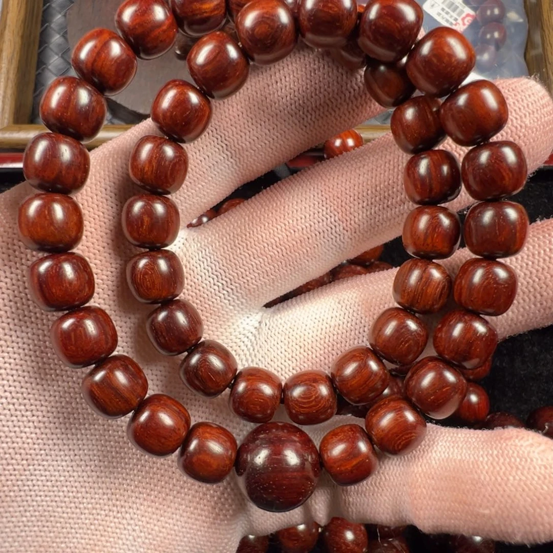 手串/手链小叶紫檀9.5×10帝王级果冻泥鳞底老型珠手持