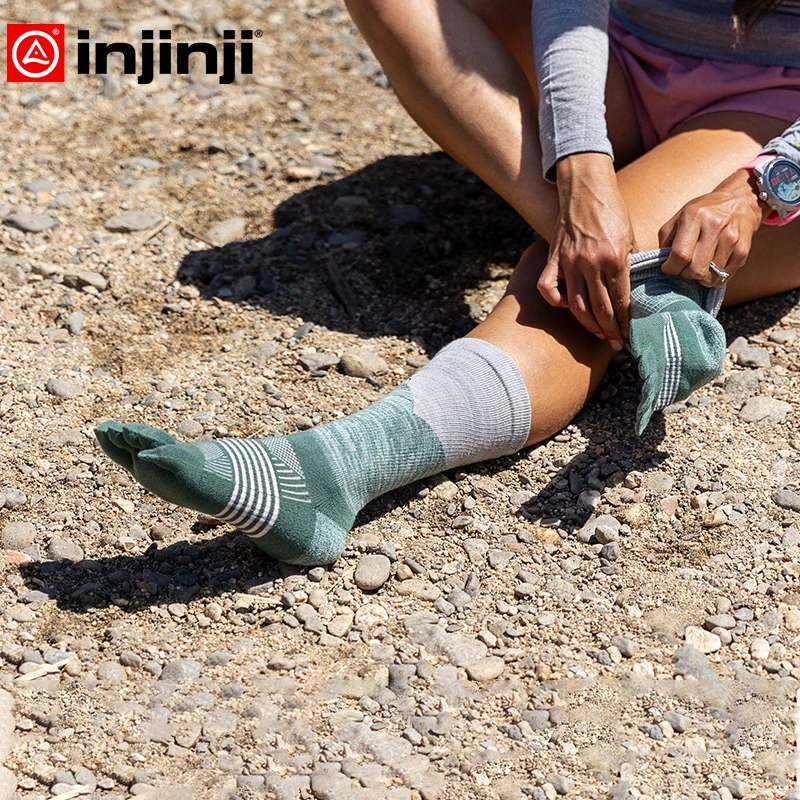 Injinji女款长筒五指袜加厚coolmax专业户外马拉松徒步登山TRAIL