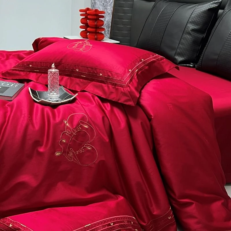 POCKET PIG/布袋猪DK-挚爱永恒-莱赛尔天丝棉精工刺绣四件套