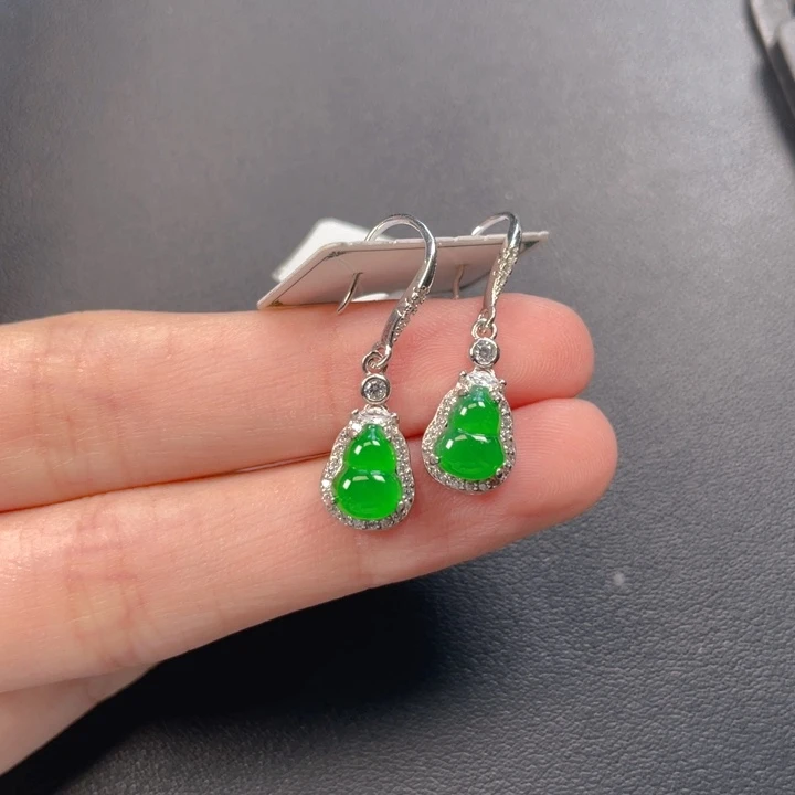 翡翠银S925镶嵌吊坠(不含链)