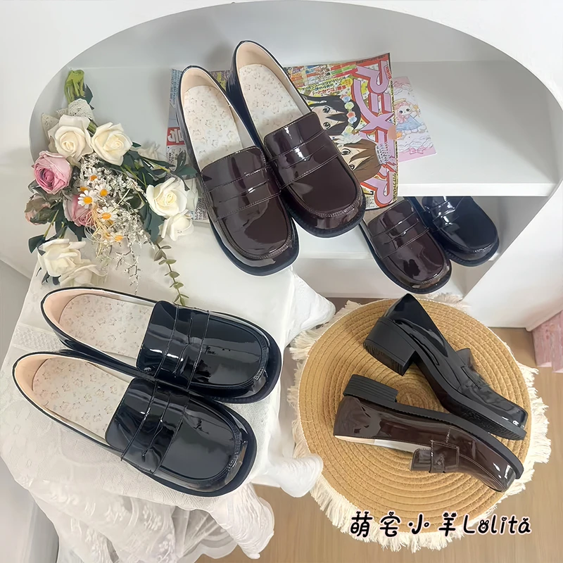 萌宅小羊jk制服鞋原创lolita鞋高校生制服鞋基础鞋学生日常百搭