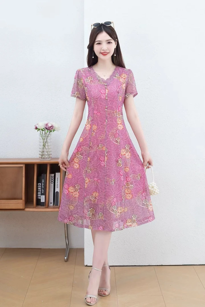 新款连衣裙台湾冰丝柔软舒适透气