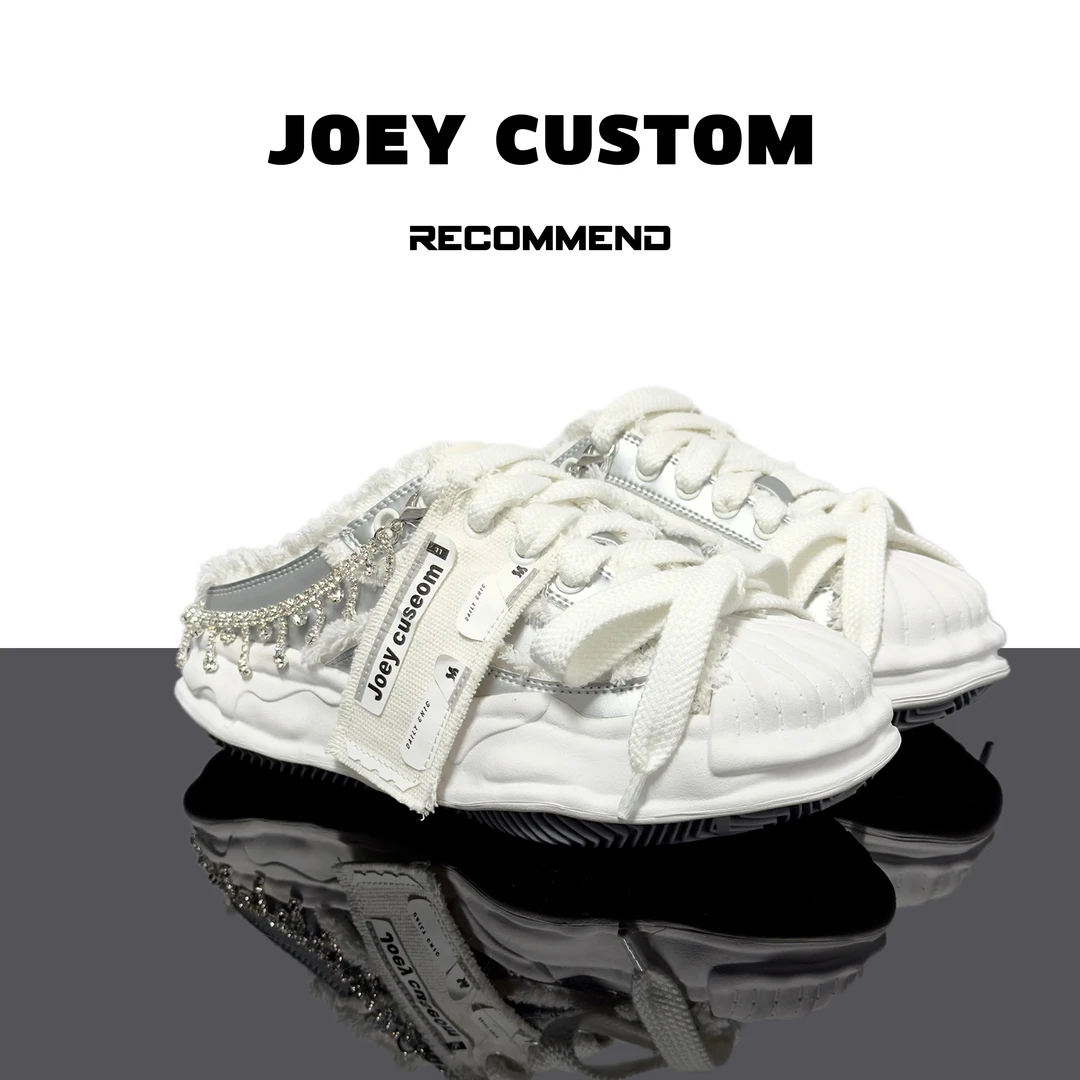 JOEY | 【钻石花环】~小众花环鞋扣贝壳头溶解鞋拖女潮鞋 31386