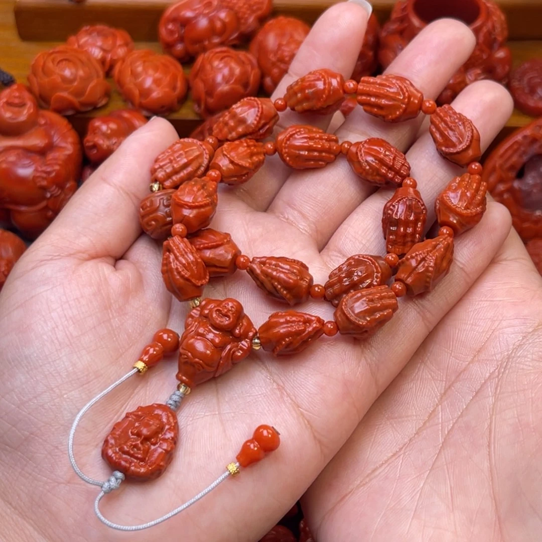 南红玛瑙未镶嵌川料瓦西佛手精品手持11mm尺寸
