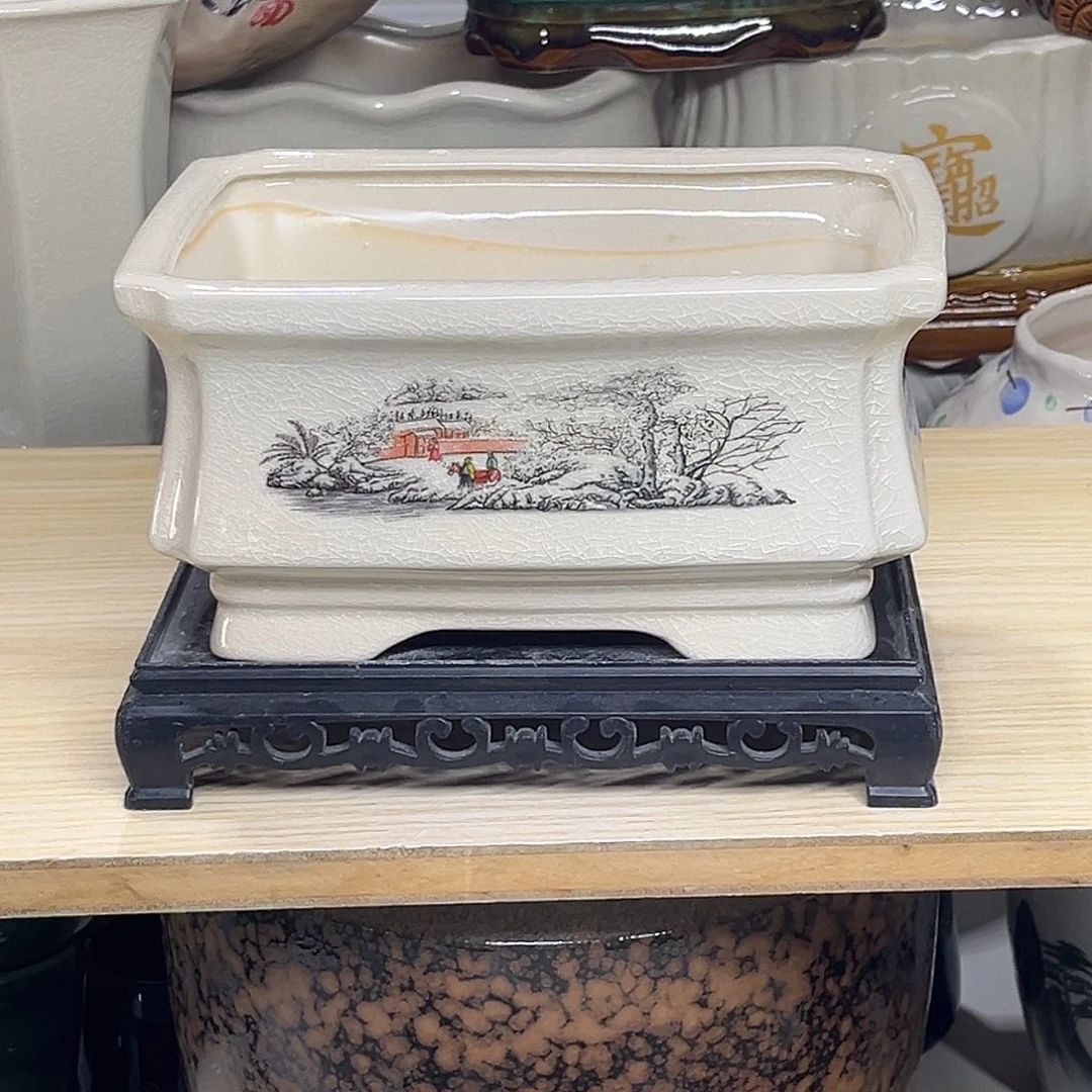 陶瓷绿植多肉微瑕花盆口径20*13*10.5