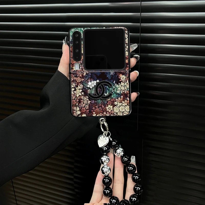 适用华为purax典藏版手机壳复古花卉小羊皮折叠壳全包保护套