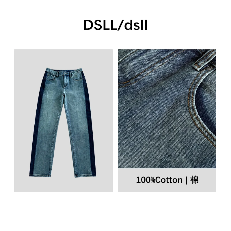2025春夏 简约舒适百搭小直筒牛仔裤D251006