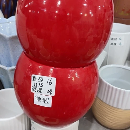 多肉绿植陶瓷花盆9.9包邮，有孔