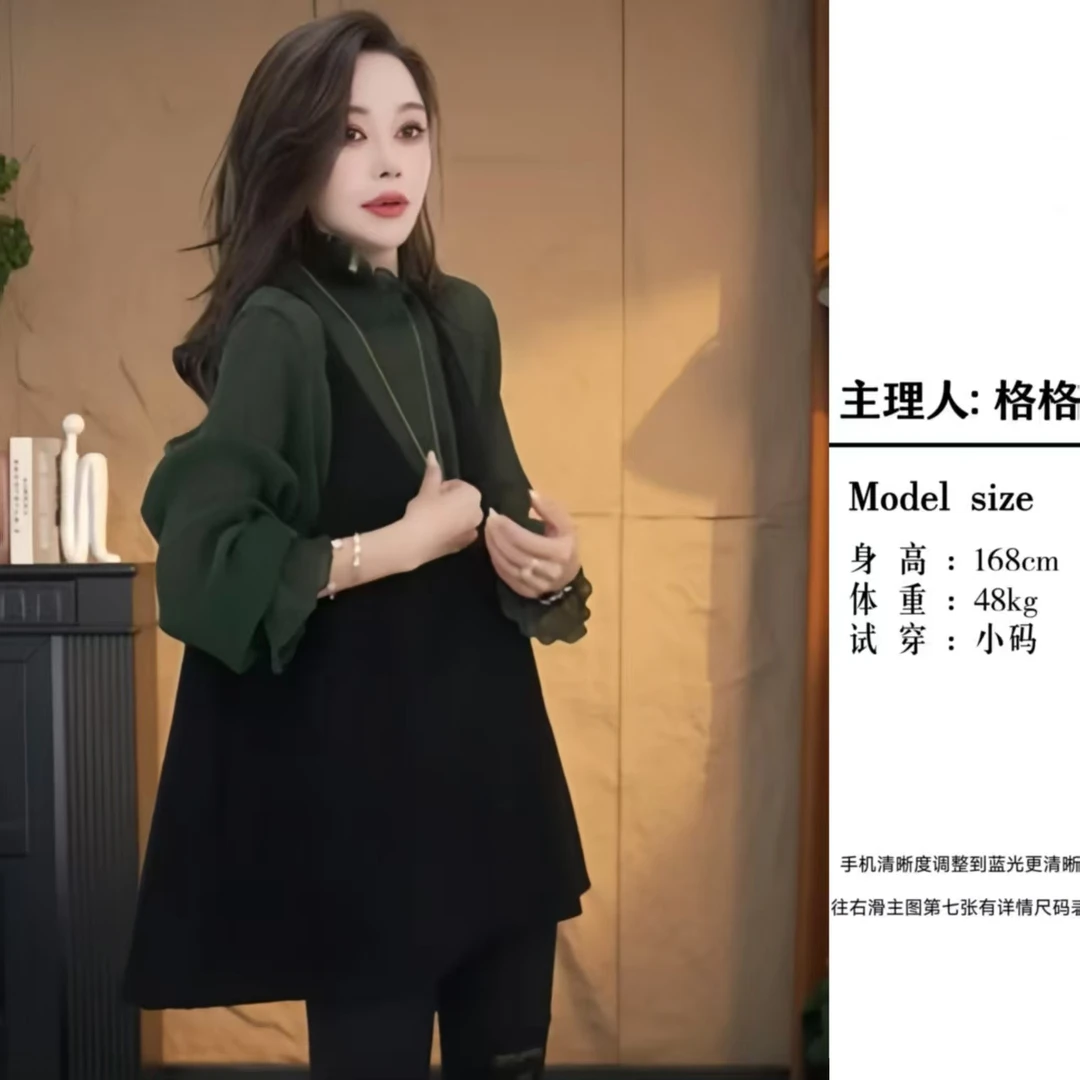 【格小姐】2523-3秋上新款欧版流苏风时尚潮流V领宽松百搭显瘦马甲