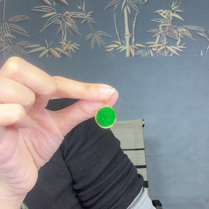 翡翠银S925镶嵌吊坠(不含链)特价