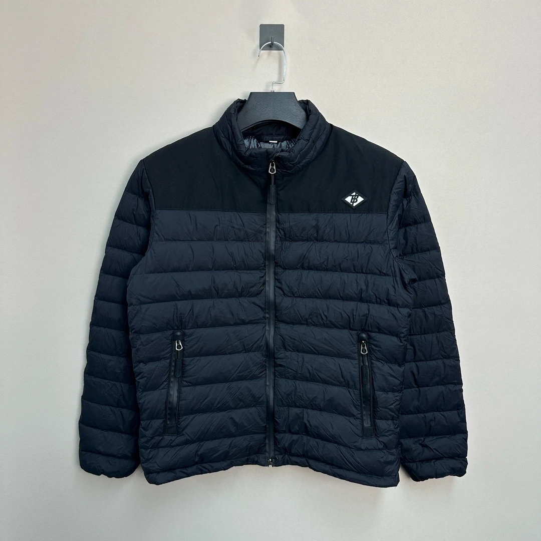 99新 BURBERRY/博柏利 徽标拼接羽绒服/M码/98新/价8900