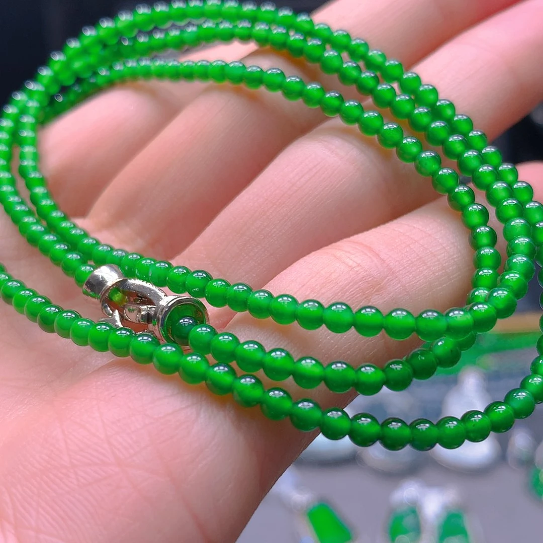 翡翠未镶嵌耳饰天然翡翠