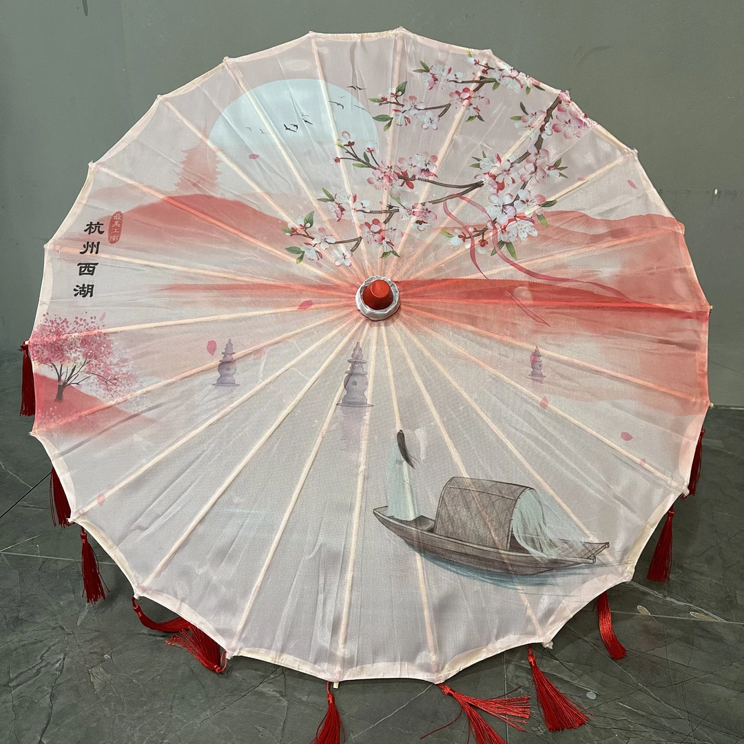 户外网红ins新雨衣防雨国潮防水伞夏季古风中国风油纸伞时尚印花