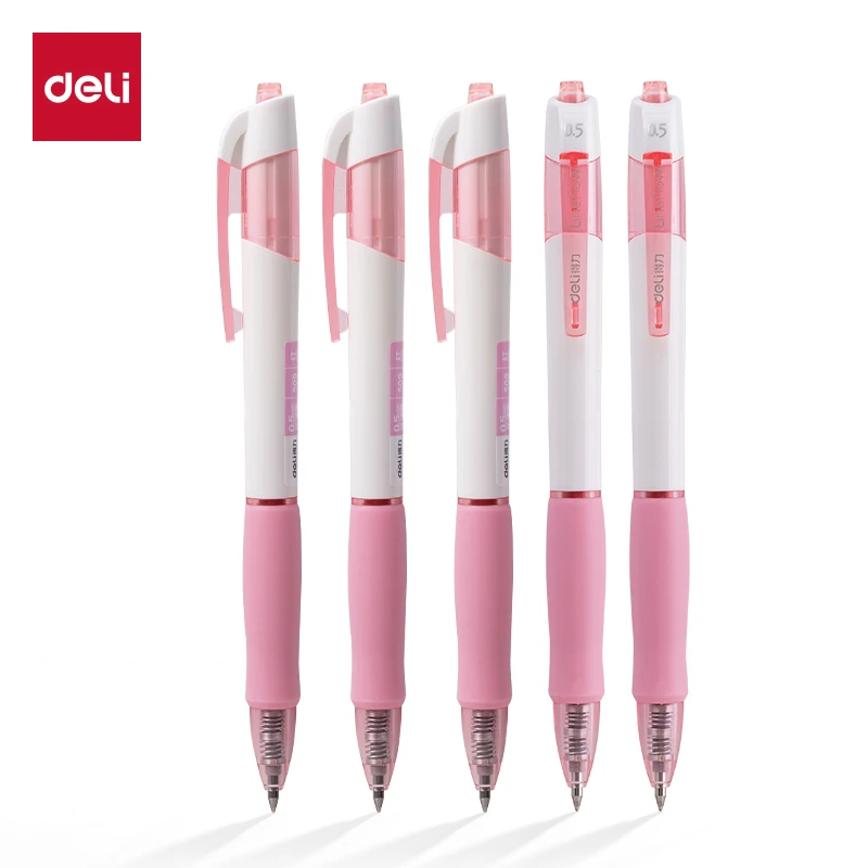 得力S09臻顺滑办公中性笔0.5mm弹簧头