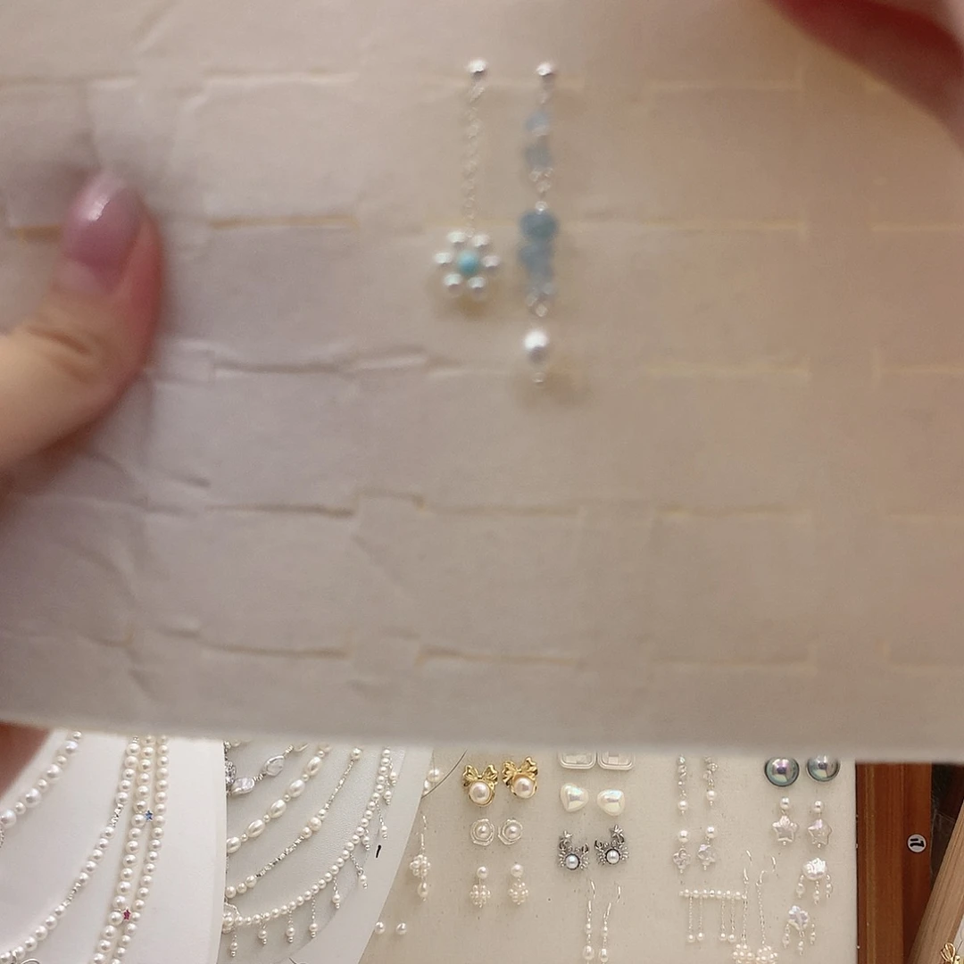 淡水珍珠耳饰银S925镶嵌