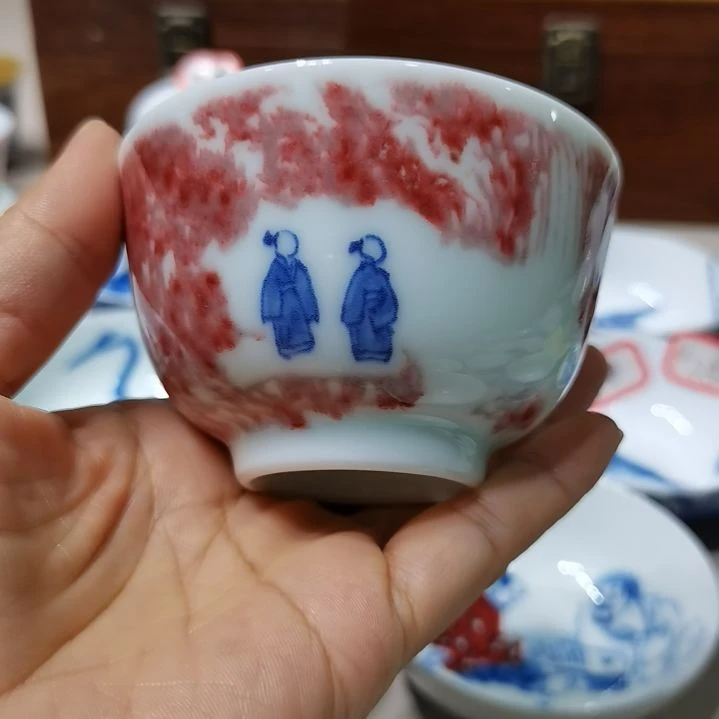 李***焱杯张学鸿老师青花釉里红微瑕