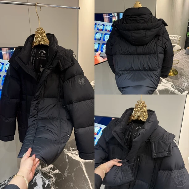 「星漓轻奢出品」5823/XINGLI/2025/高端欧货可拆卸帽中长款羽绒服