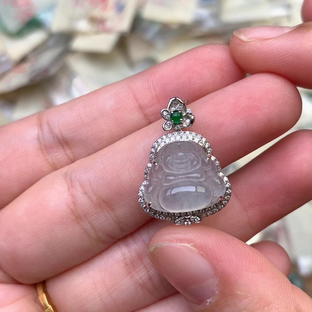 【闪购商品】18K金镶嵌挂件翡翠一