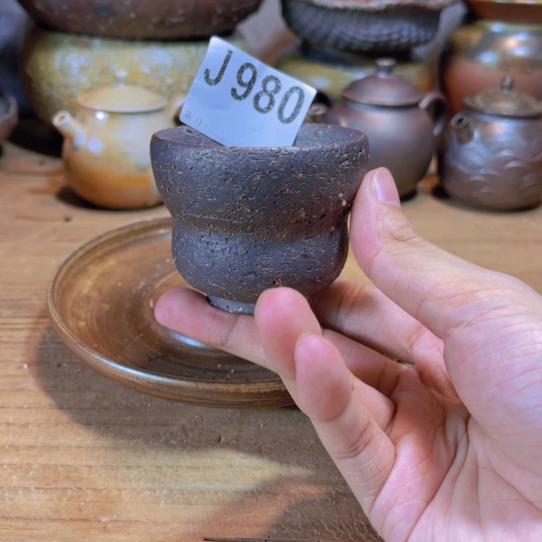 纯手工制作工艺（柴烧）裸烧纯手工制作柴烧杯980