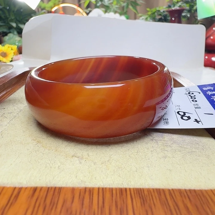 美***曲玛瑙/玉髓未镶嵌手镯