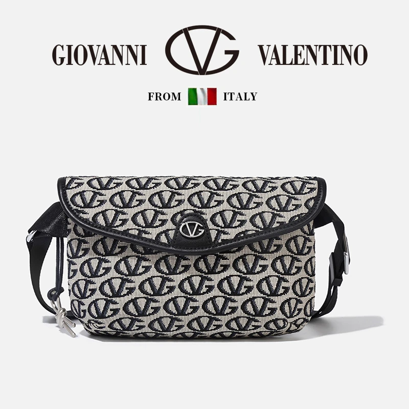 【左九设计师】GIOVANNI VALENTINO/卓凡尼·华伦天奴刺绣胸包