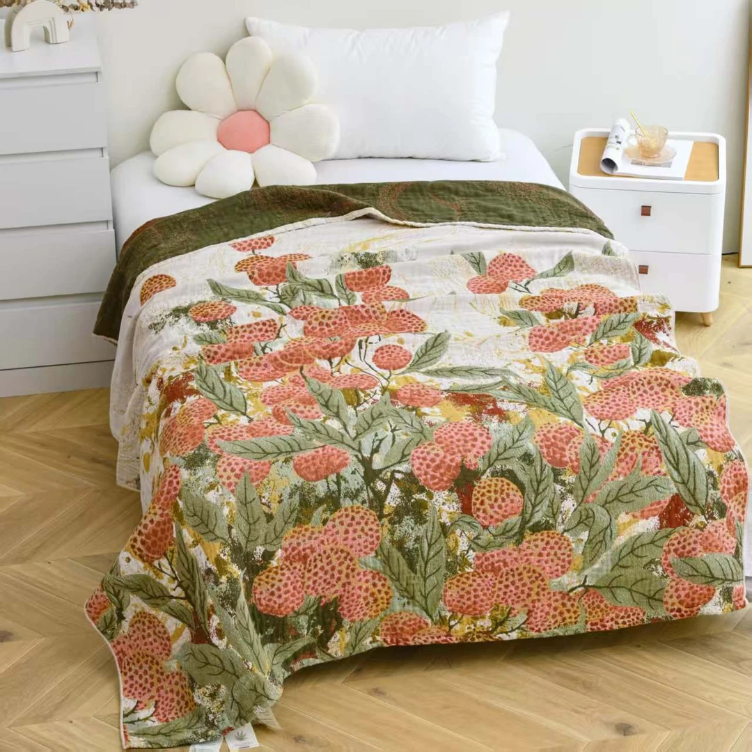 【长安的荔枝】高端定制雨露野生麻舒适透气卧室多功能床盖 1.5/2