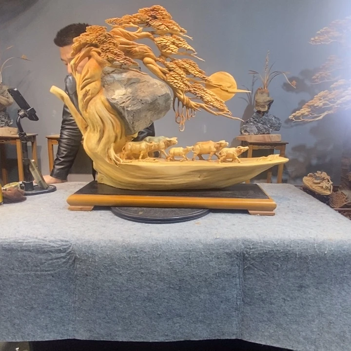 柏木木雕工艺品摆件