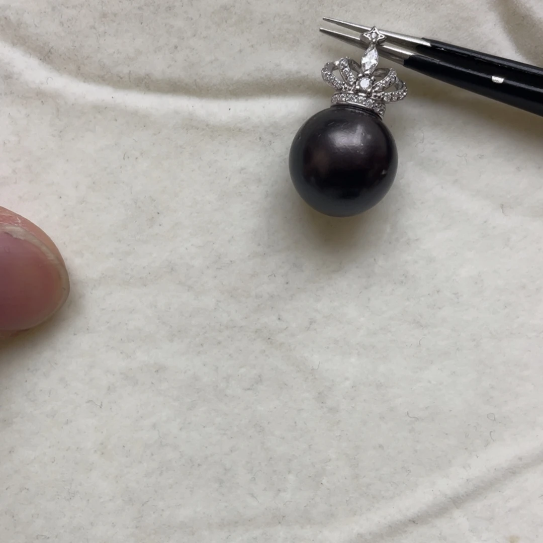海水珍珠吊坠(不含链)银S925镶嵌