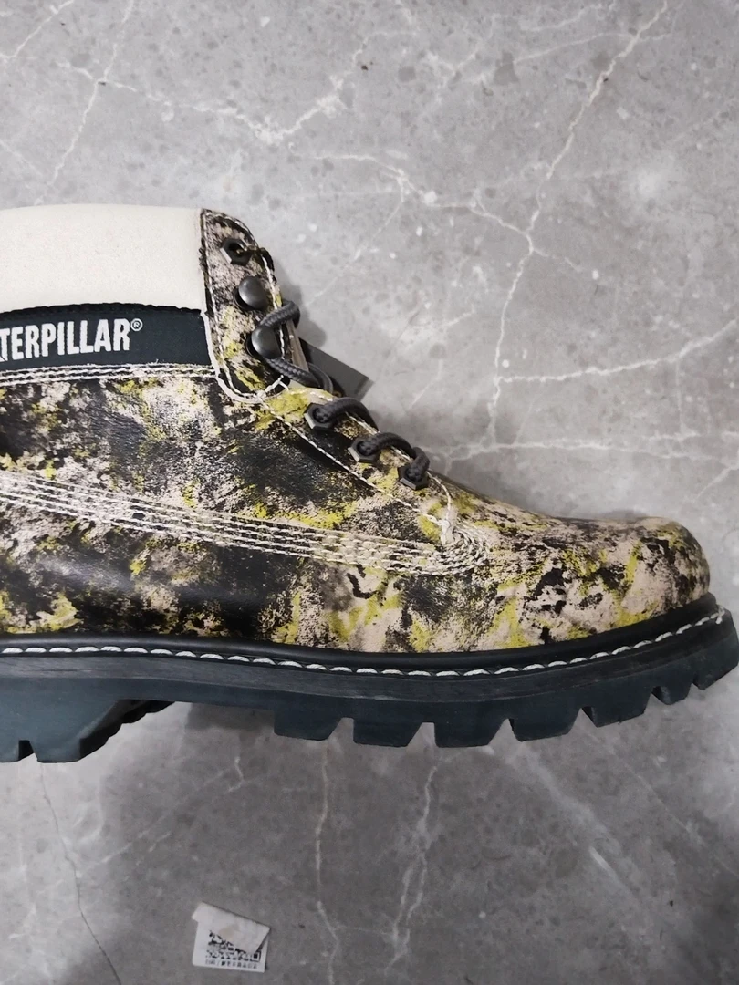 皮鞋码固特异工艺高帮迷彩色真皮工装靴鞋男鞋