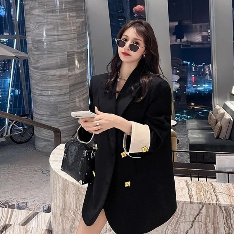 黑色西装西服外套女高级流行气质休闲外套女款小个子女款西装外套