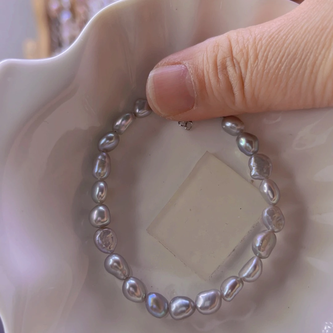 淡水珍珠手绳合金