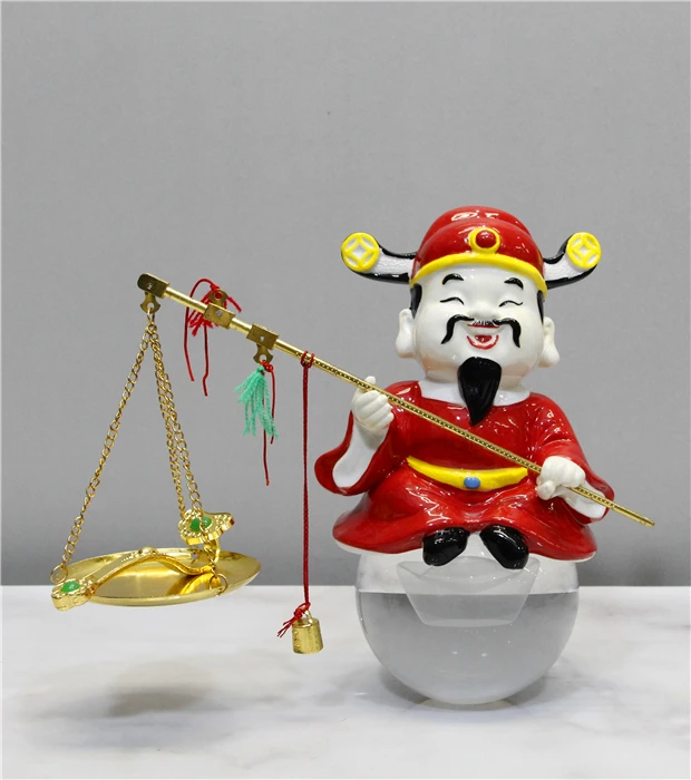 2025新款财神爷摆件客厅酒柜乔迁新居开业礼物轻奢高档创意装饰品