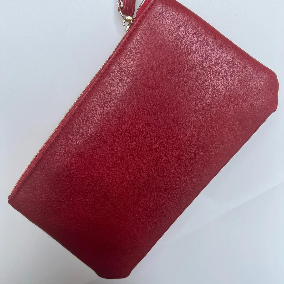 【红色】纯色便携零钱包