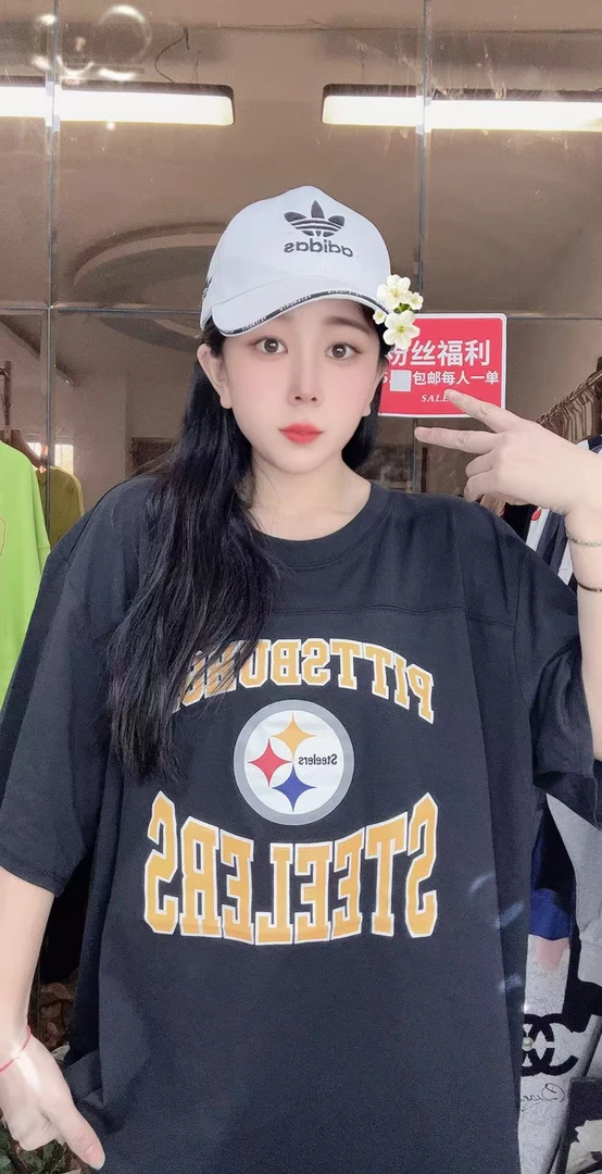 外贸高品质男女同款纯棉棒球服T恤短袖