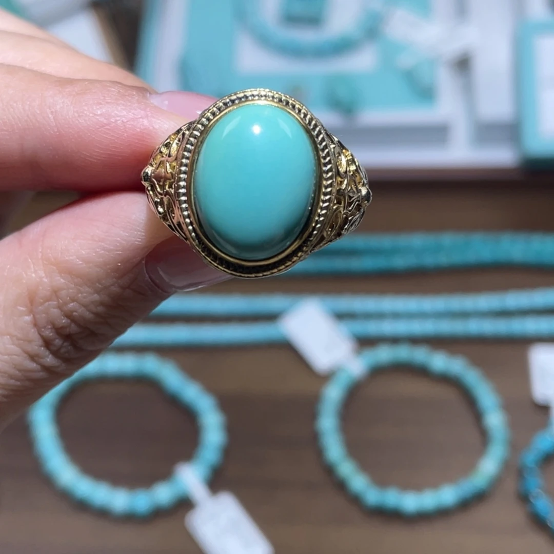 绿松石未镶嵌男戒