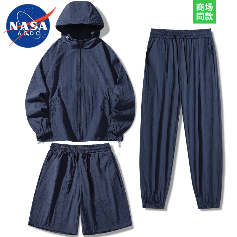 NASA官方正品防晒衣男女夏季防晒服薄款冰丝2025新款休闲运动套装