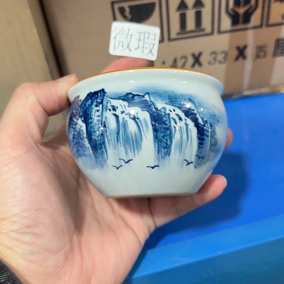 釉下彩纯手绘微瑕