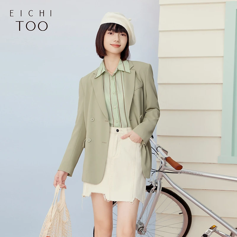 B爱居兔新款经典好穿通勤时尚西服外套EWXSJ1P004A