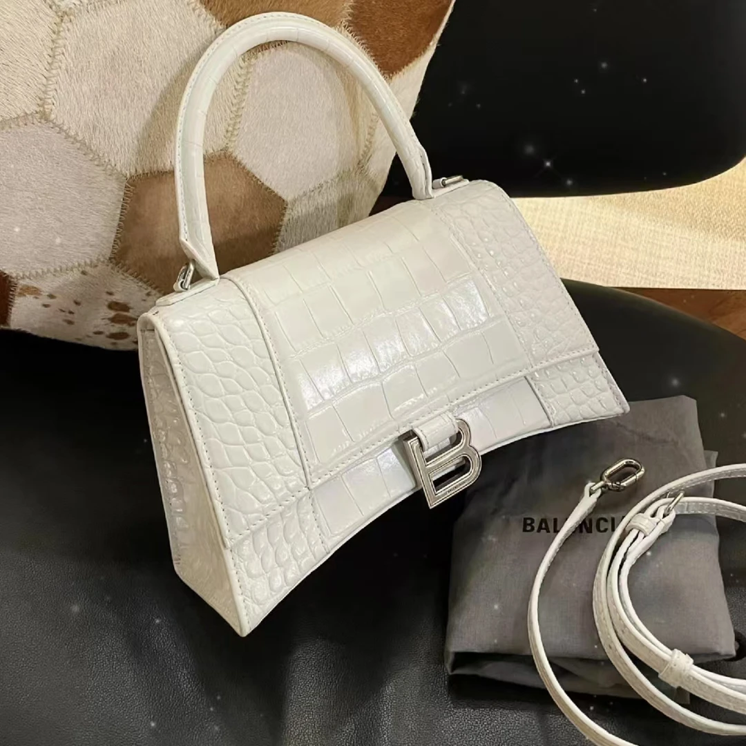 95新 Balenciaga/巴黎世家 蔚蓝/白银S 沙漏 手提包