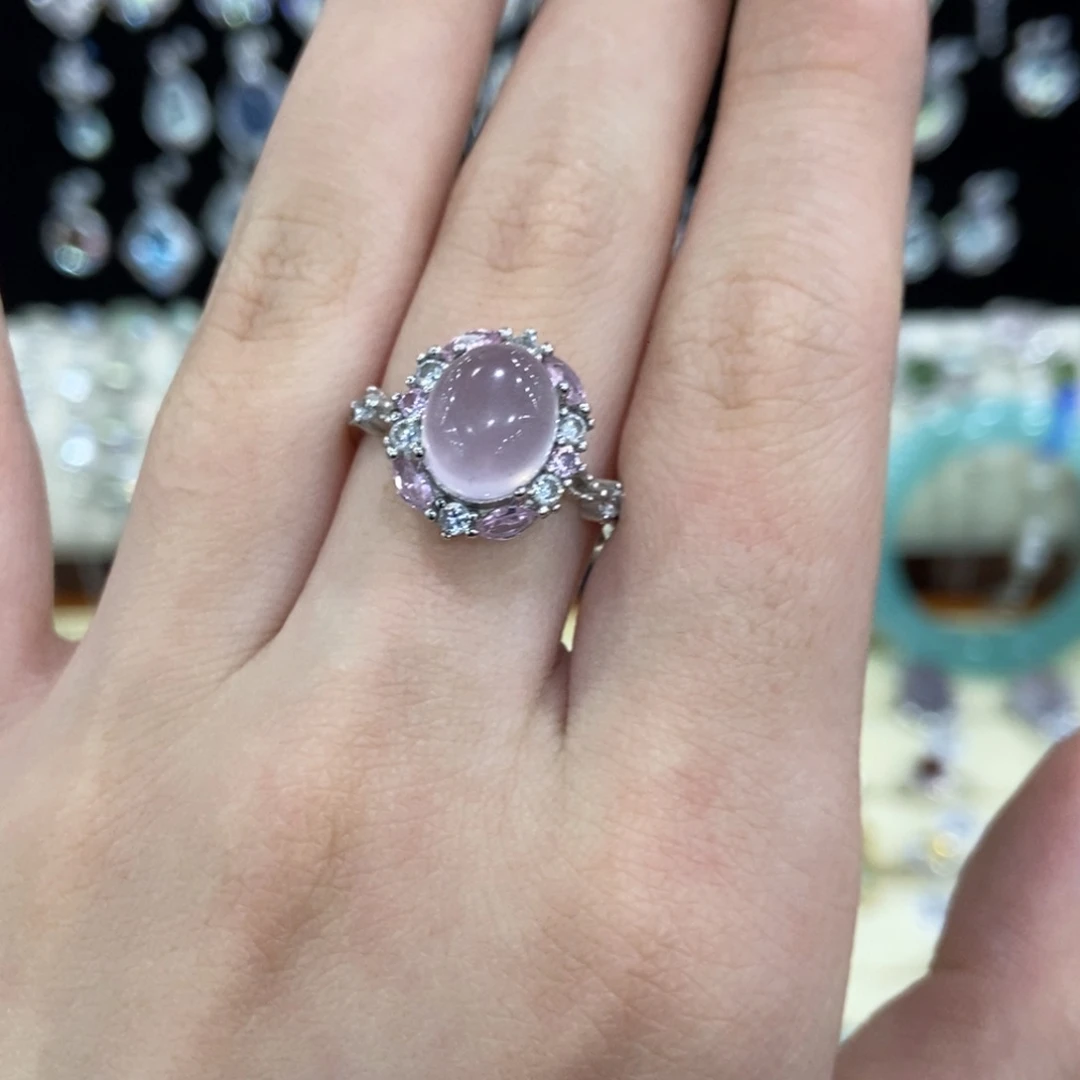 萤石银S925镶嵌戒指