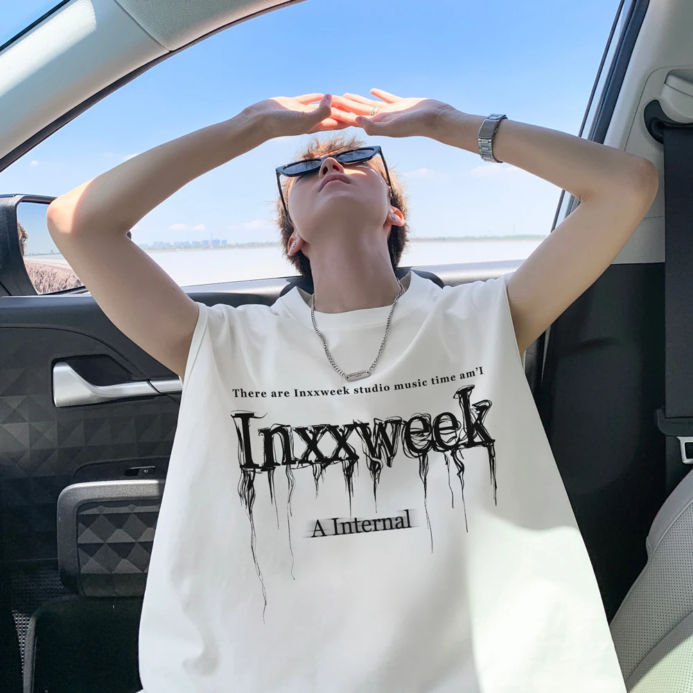 夏季美式坎肩背心男式无袖抗皱印花砍袖男款休闲透气纯棉宽松简约