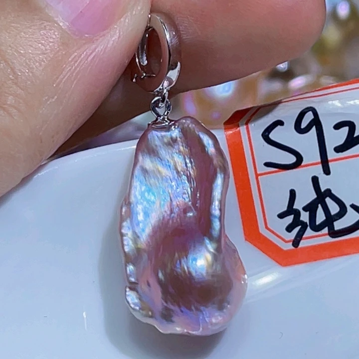 淡水珍珠银S925镶嵌颈饰